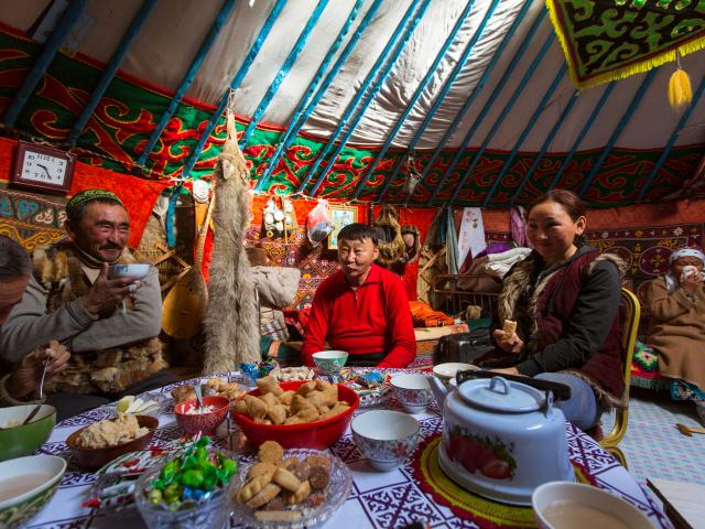 Stay with local Kazakh families