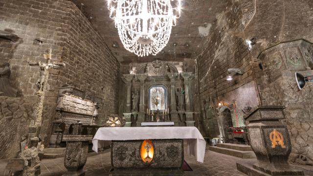 Explore a spectacular salt mine